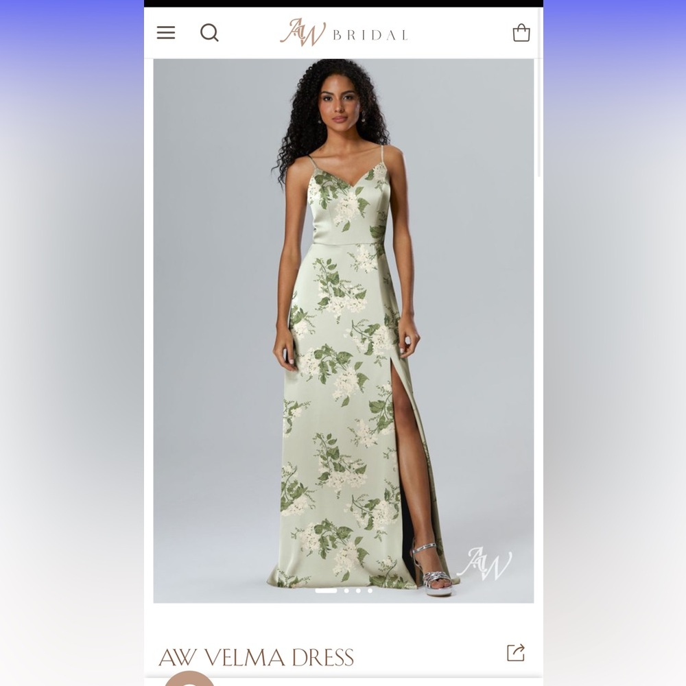 AW Bridal Sage Green Garden Party Bridesmaid Dress *UNWORN*
Silhouette: Velma